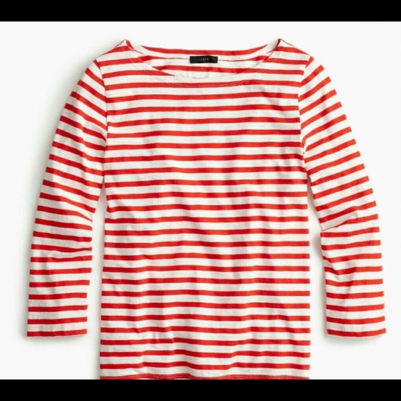 white and red striped shirt